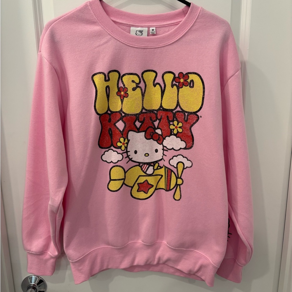 Hello Kitty Pink and Yellow Graphic Sweater